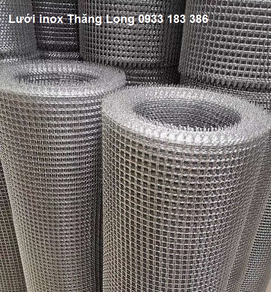 Lưới inox đan ô 12x12mm 304 TLG Thăng Long khổ 1m