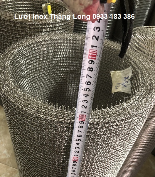 Lưới inox đan ô 8x8mm 304 TLG Thăng Long khổ 1m